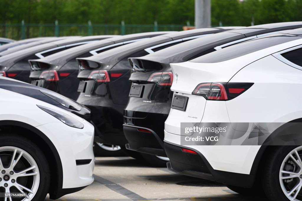 Tesla Vehicles Export In Shanghai
