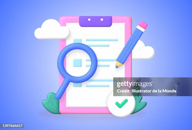evaluation process 3d illustration - cloud strategy stock illustrations