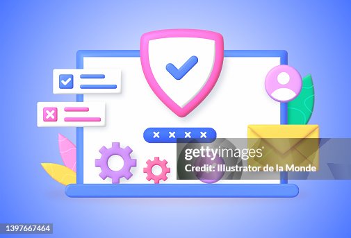 Internet Security 3D Illustration Internet Security 3D Illustration