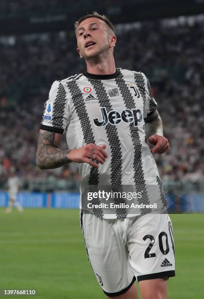 Federico Bernardeschi of Juventus looks on during the Serie A match between Juventus and SS Lazio at Allianz Stadium on May 16, 2022 in Turin, Italy.