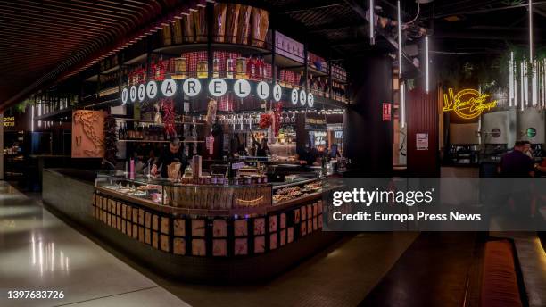 One of the stalls of the MAD Gourmets gastronomic market located in the Canalejas Gallery, on May 16 in Madrid, Spain. MAD Gourmets is one of the...