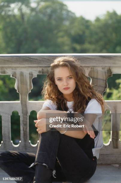 La chanteuse Vanessa Paradis à Istanbul, à l'occasion de l'émission de télévision "Top à Topkapi" de Maritie et Gilbert Carpentier.