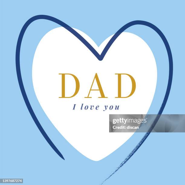 father's day greetings card with abstract heart made from brush stroke. - abstract family background stock illustrations