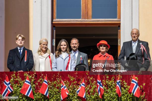 Prince Sverre Magnus of Norway, Crown Princess Mette-Marit of Norway, Princess Ingrid Alexandra of Norway, Crown Prince Haakon of Norway, Queen Sonja...