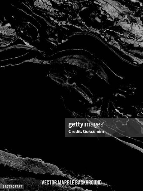 black marble texture vector background, useful to create surface effect for your design products such as background of greeting cards, architectural and decorative patterns. trendy template inspiration for your design. - sedimentary rock formation stock illustrations