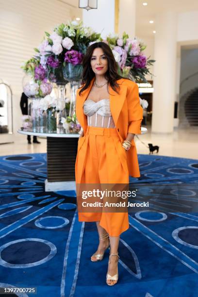 Eva Longoria is seen at the Martinez Hotel during the 75th annual Cannes film festival at on May 17, 2022 in Cannes, France.