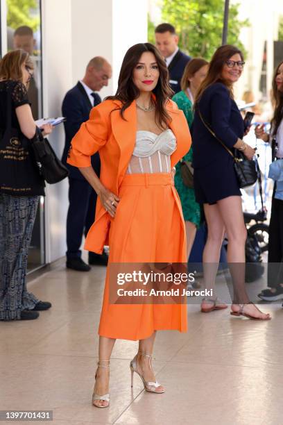 Eva Longoria is seen at the Martinez Hotel during the 75th annual Cannes film festival at on May 17, 2022 in Cannes, France.