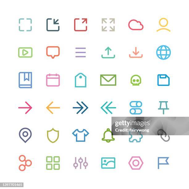 user interface icons - audio editing stock illustrations