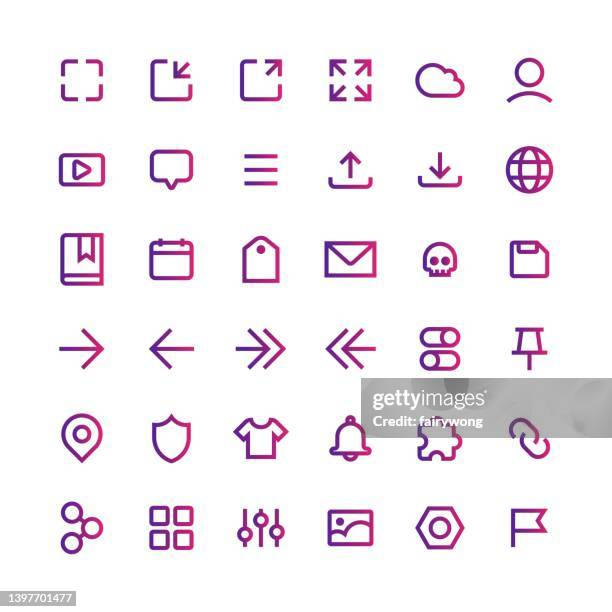 user interface icons - audio editing stock illustrations