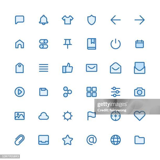 user interface icons - audio editing stock illustrations