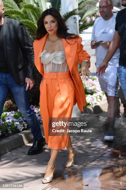 Eva Longoria is seen during the 75th annual Cannes film festival at on May 17, 2022 in Cannes, France.