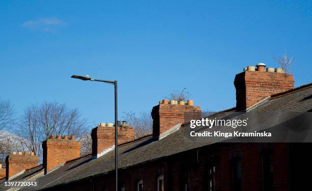 chimneys - council flats stock pictures, royalty-free photos & images