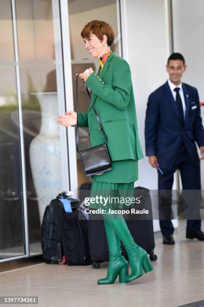 Rebecca Hall is seen during the 75th annual Cannes film festival at on May 17, 2022 in Cannes, France.