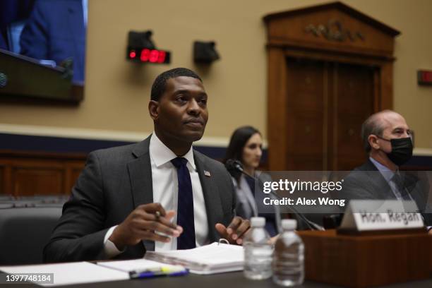 Environmental Protection Agency Administrator Michael Regan testifies during a hearing before the Environment and Climate Change Subcommittee of...