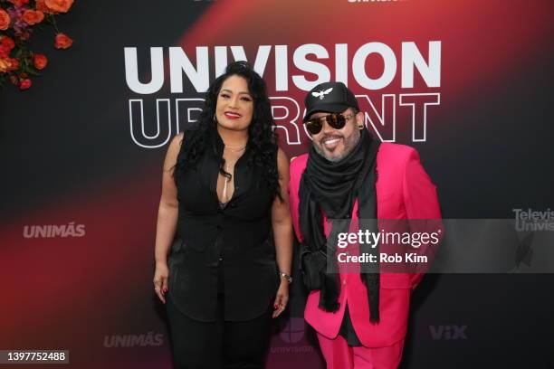 Suzette Quintanilla and A.B. Quintanilla attend 2022 Univision Upfront at River Pavillion at the Jacob Javitz Center on May 17, 2022 in New York City.