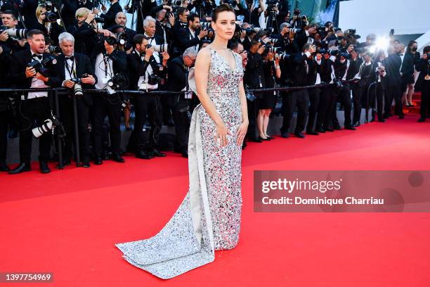 Katherine Langford attends the screening of "Final Cut " and opening ceremony red carpet for the 75th annual Cannes film festival at Palais des...