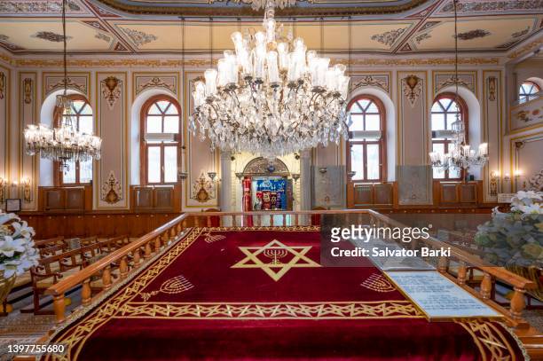 the haydarpasa hemdat israel synagogue - religious equipment stock pictures, royalty-free photos & images