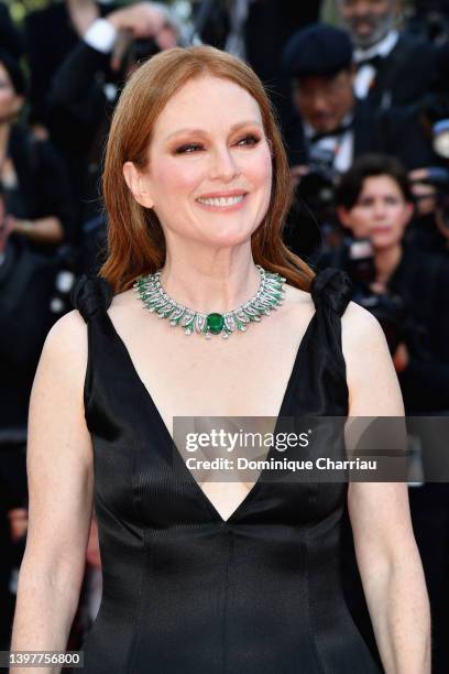 Julianne Moore attends the screening of "Final Cut " and opening ceremony red carpet for the 75th annual Cannes film festival at Palais des Festivals...