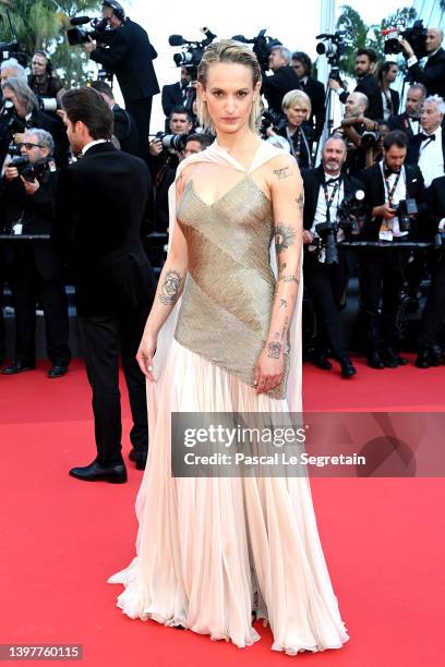 Agathe Rousselle attends the screening of "Final Cut " and opening ceremony red carpet for the 75th annual Cannes film festival at Palais des...