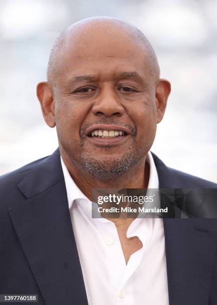CANNES, FRANCE Forest Whitaker attends a photocall as he receives the honorary Palme d'Or during the 75th annual Cannes film festival at Palais des...