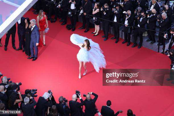 Frédérique Bel attends the screening of "Final Cut " and opening ceremony red carpet for the 75th annual Cannes film festival at Palais des Festivals...