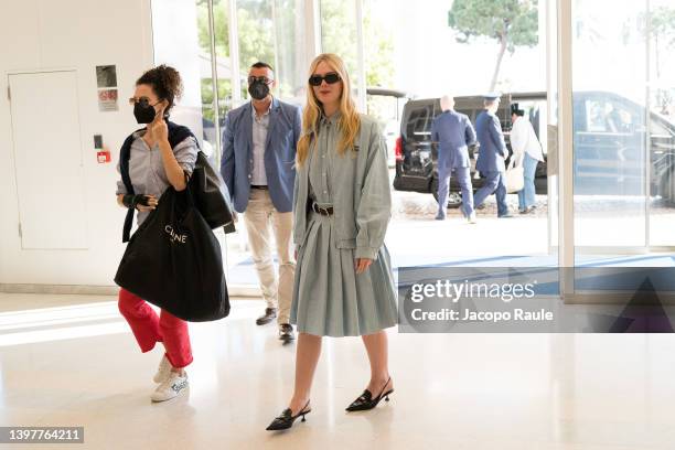 Elle Fanning is seen during the 75th annual Cannes film festival at on May 17, 2022 in Cannes, France.