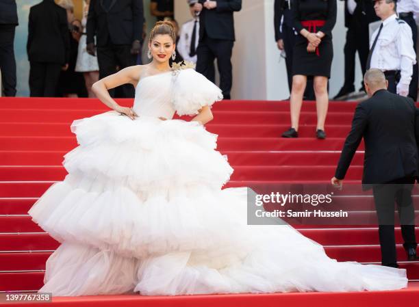 Attends the screening of "Final Cut " and opening ceremony red carpet for the 75th annual Cannes film festival at Palais des Festivals on May 17,...