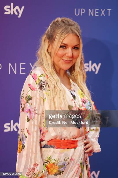 Sheridan Smith seen arriving for Sky "Up Next" at Theatre Royal on May 17, 2022 in London, England.