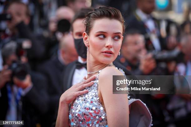 Katherine Langford attends the screening of "Final Cut " and opening ceremony red carpet for the 75th annual Cannes film festival at Palais des...