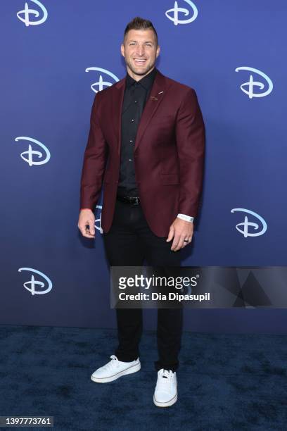 Tim Tebow attends the 2022 ABC Disney Upfront at Basketball City - Pier 36 - South Street on May 17, 2022 in New York City.