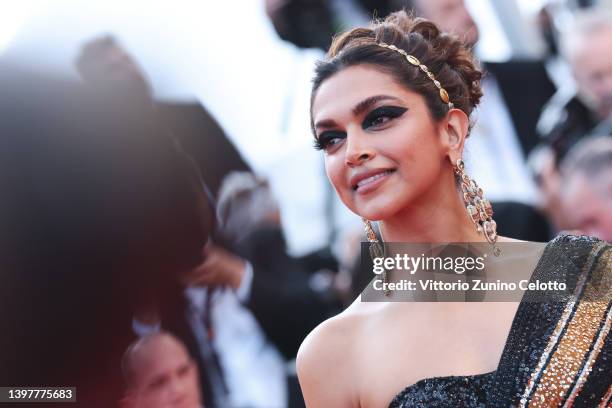 Deepika Padukone attends the screening of "Final Cut " and opening ceremony red carpet for the 75th annual Cannes film festival at Palais des...