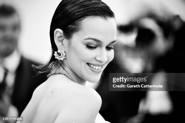 Emilia Schüle attends the screening of "Final Cut " and opening ceremony red carpet for the 75th annual Cannes film festival at Palais des Festivals...