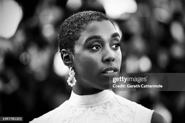 Lashana Lynch attends the screening of "Final Cut " and opening ceremony red carpet for the 75th annual Cannes film festival at Palais des Festivals...