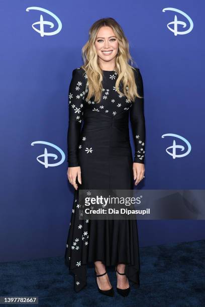 Hilary Duff attends the 2022 ABC Disney Upfront at Basketball City - Pier 36 - South Street on May 17, 2022 in New York City.