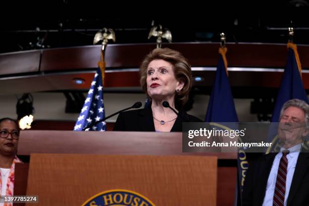 Sen. Debbie Stabenow , the Senate Committee on Agriculture, Nutrition and Forestry Chairwoman speaks at a press conference on the introduction of...