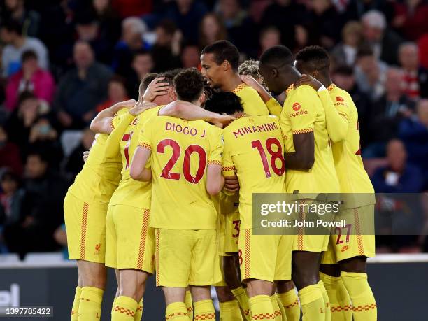 Joel Matip of Liverpool celebrates after scoring the second goal during the Premier League match between Southampton and Liverpool at St Mary's...