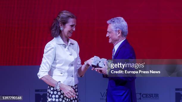 Psychiatrist Luis Rojas Marcos and Infanta Elena at The 3rd Edition of the Business Awards of Southern Spain at the IESE Business School auditorium,...