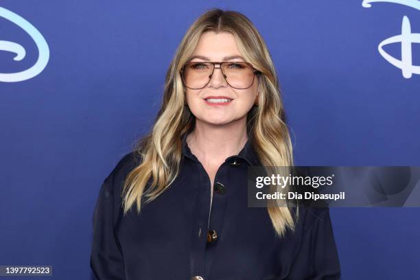 Ellen Pompeo attends the 2022 ABC Disney Upfront at Basketball City - Pier 36 - South Street on May 17, 2022 in New York City.