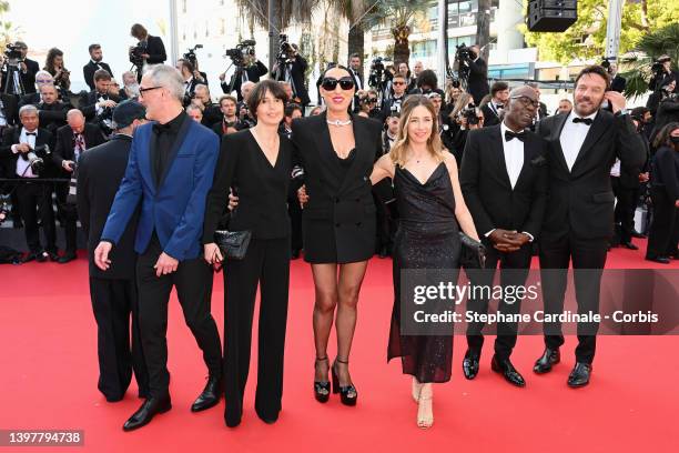 The Camera d’Or jury for the 75th Cannes Film Festival Olivier Pelisson, Lucien Jean-Baptiste, Éléonore Weber, Rossy de Palma, Jean-Claude Larrieu,...
