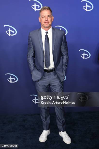 Troy Aikman attends the 2022 ABC Disney Upfront at Basketball City - Pier 36 - South Street on May 17, 2022 in New York City.