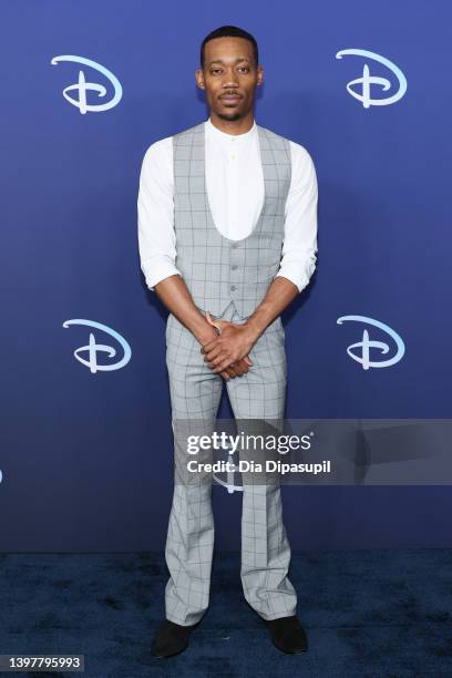 Tyler James Williams attends the 2022 ABC Disney Upfront at Basketball City - Pier 36 - South Street on May 17, 2022 in New York City.