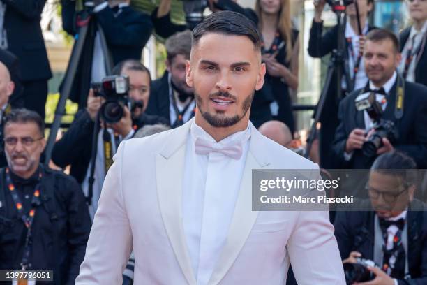 Baptiste Giabicon attends the screening of "Final Cut " and opening ceremony red carpet for the 75th annual Cannes film festival at Palais des...