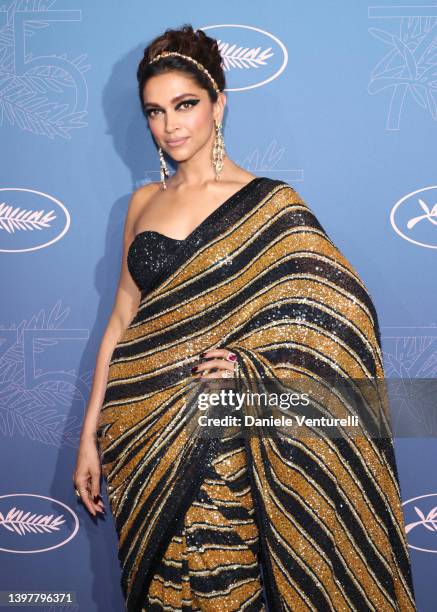 Jury Member Deepika Padukone attends the opening ceremony gala dinner for the 75th annual Cannes film festival at Palais des Festivals on May 17,...