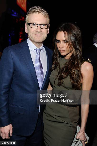 Actor Kenneth Branagh and designer Victoria Beckham at the GREAT British Film Reception to honor the British nominees of The 84th Annual Academy...