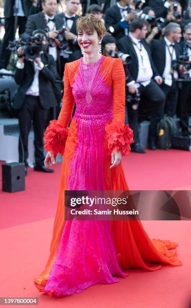 Rebecca Hall attends the screening of "Final Cut " and opening ceremony red carpet for the 75th annual Cannes film festival at Palais des Festivals...