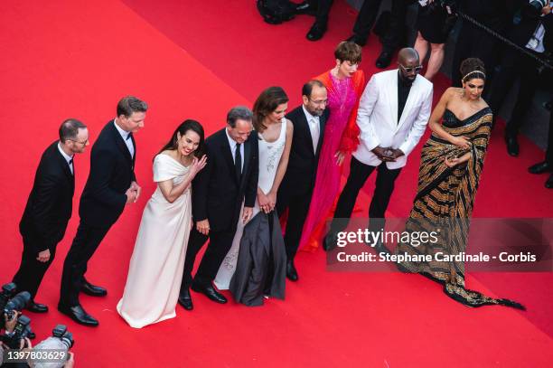 Joachim Trier, Jeff Nichols, Noomi Rapace, Vincent Lindon, Jasmine Trinca, Asghar Farhadi, Rebecca Hall, Ladj Ly and Deepika Padukone attend the...