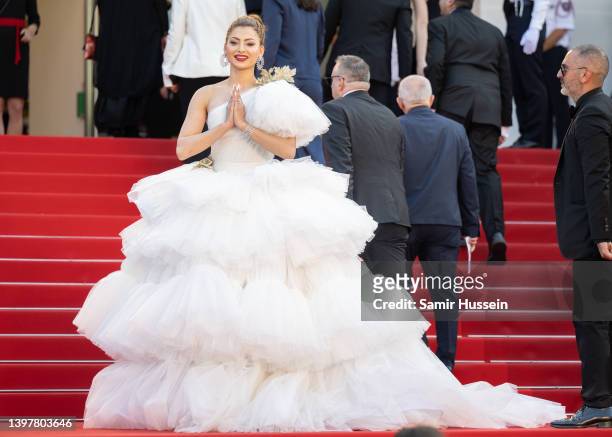 Urvashi Rautela attends the screening of "Final Cut " and opening ceremony red carpet for the 75th annual Cannes film festival at Palais des...