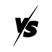 Versus Or VS Letters Logo Design in doodle style. Comic fighting duel with lightning ray border. vector illustration.