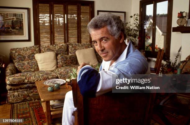 American actor and television host Jed Allan , poses for a portrait at his home circa July, 1991 in Los Angeles, California.