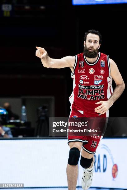 Luigi Datome of AX Armani Exchange Milan during the LBA Lega Basket Serie A Playoffs Game 2 match between AX Armani Exchange Milan and UNAHotels...